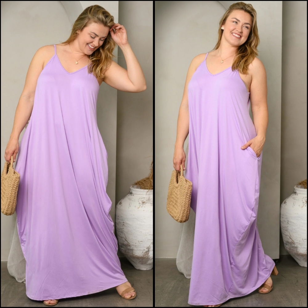 Plus Size Lilac Maxi